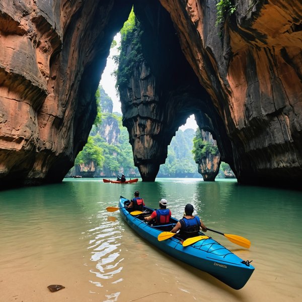 Comment organiser une expédition de kayak dans les grottes de Phang Nga en Thaïlande?